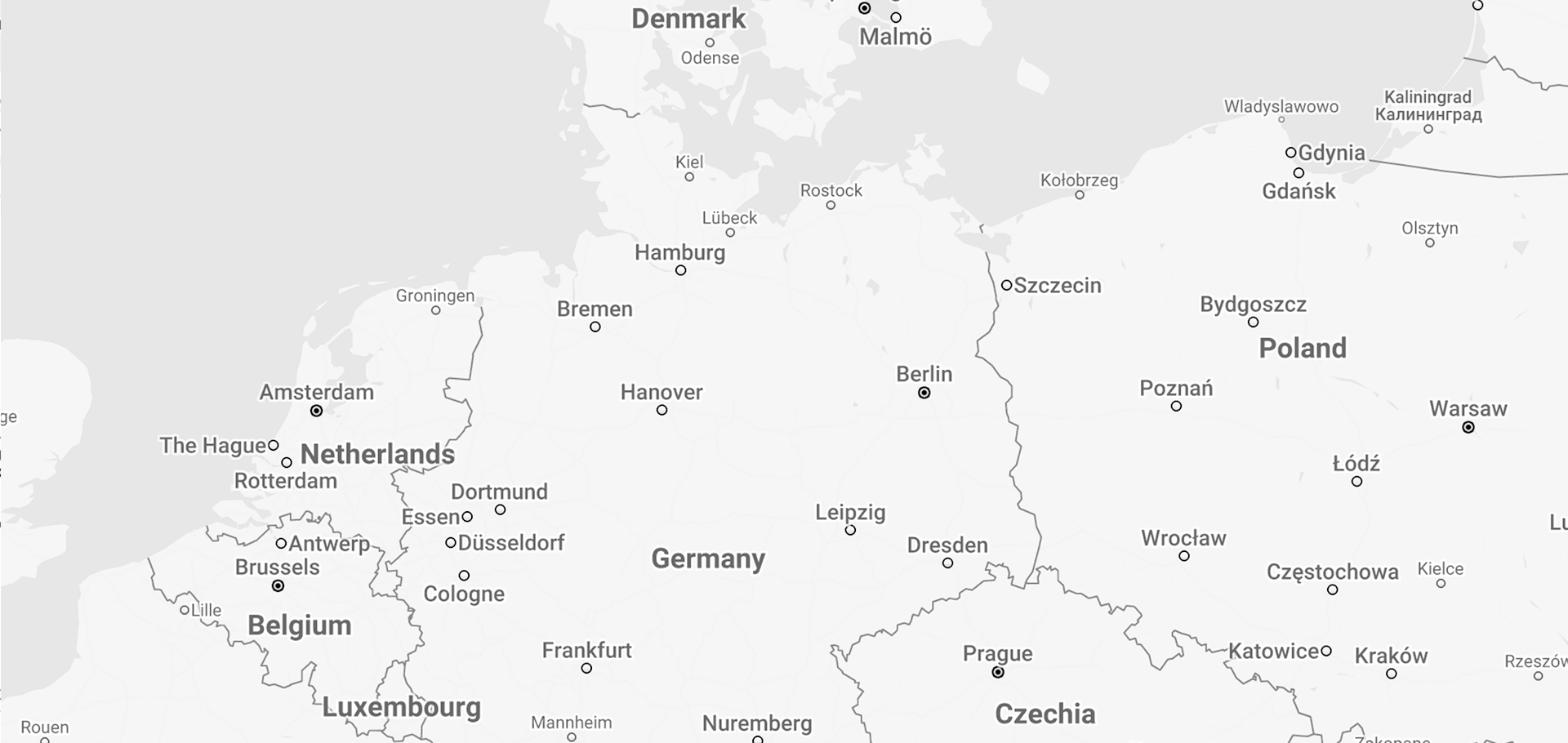 a map of northern germany. Landkreis Oder Spree is locatated sout east of Berlin