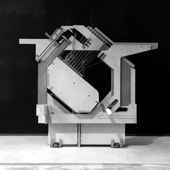 a picture of the prototype frame with tactile feedback mechanics in place
