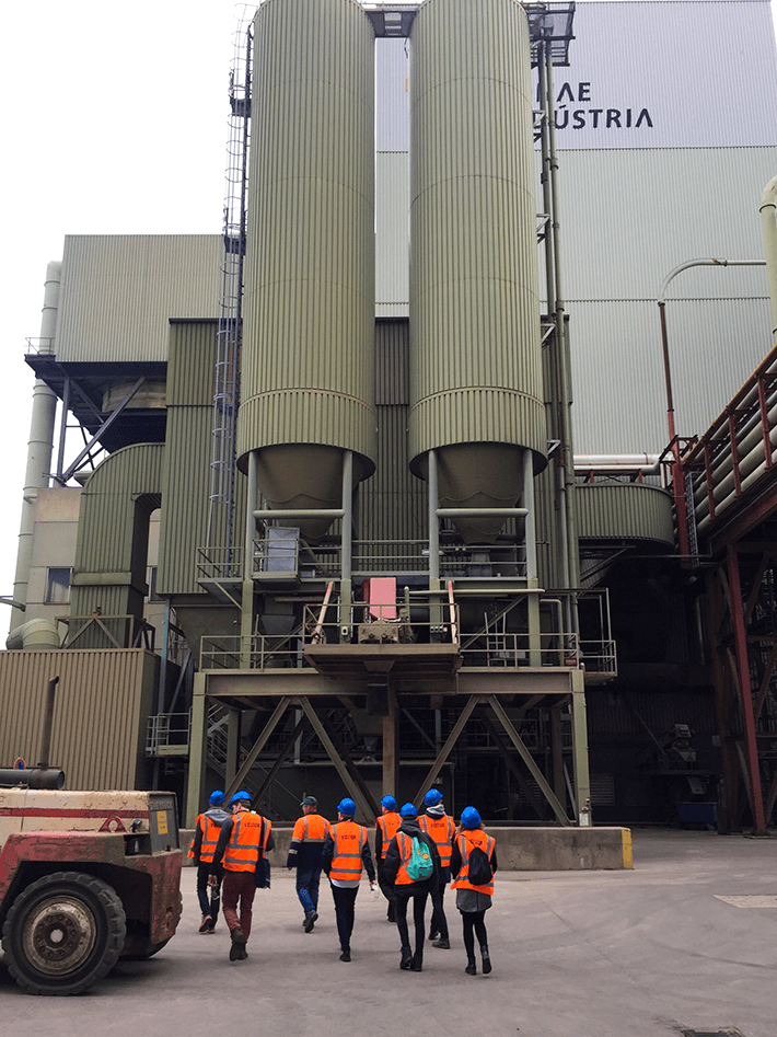 a foto of the factory visit at Sonae Arauco Beeskow GmbH